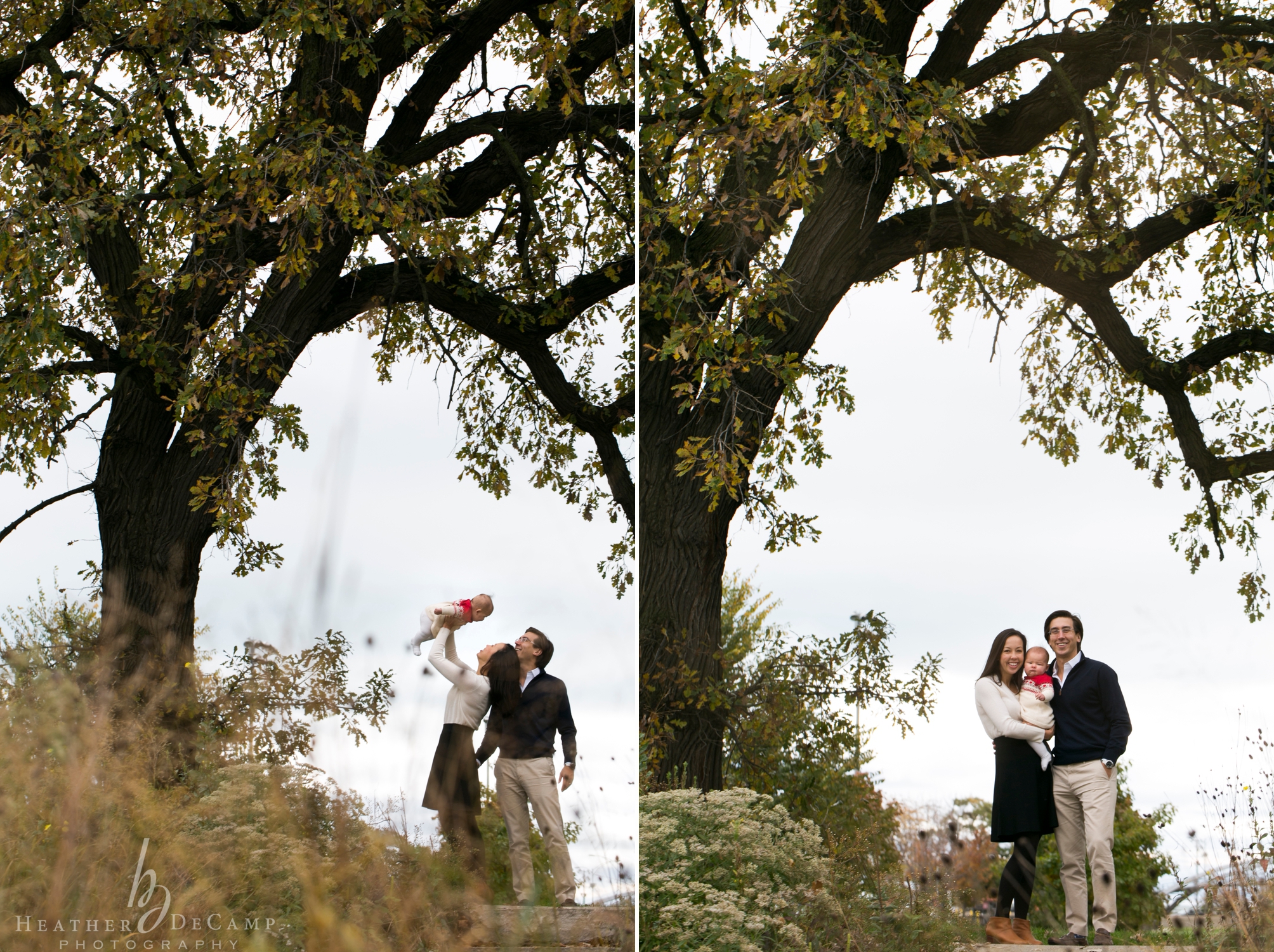 Heather DeCamp is a Chicago Family and newborn Photographer.  Chicago Fall Family photography at Lincoln Park
