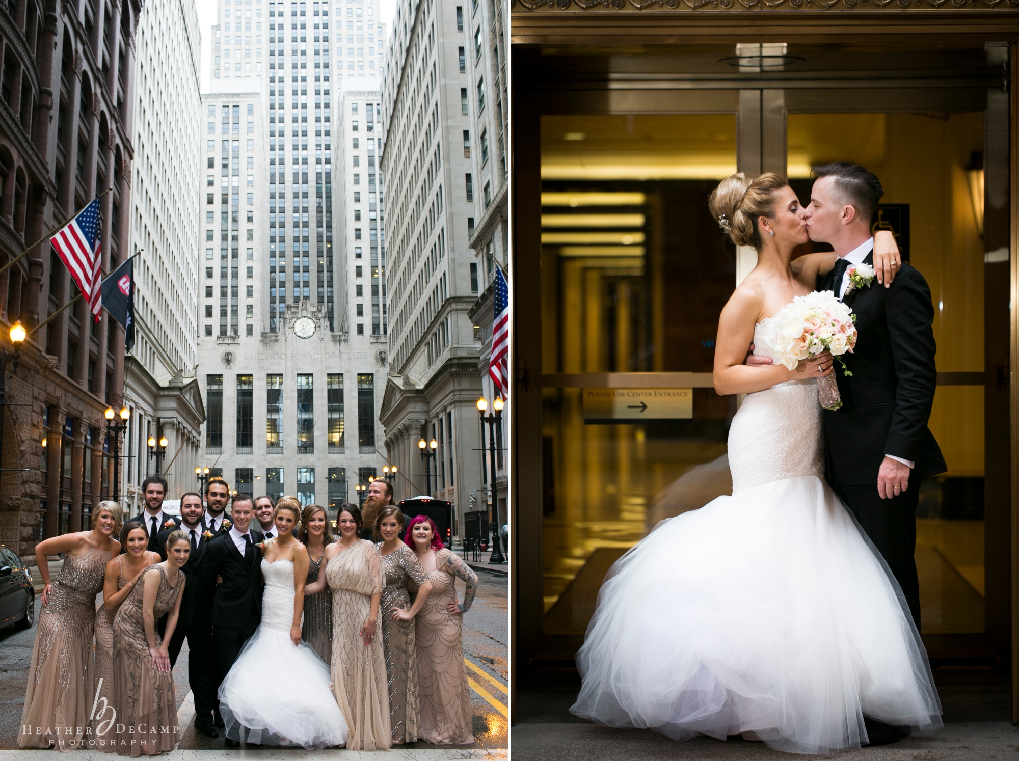 Chicago wedding photographer board of trade