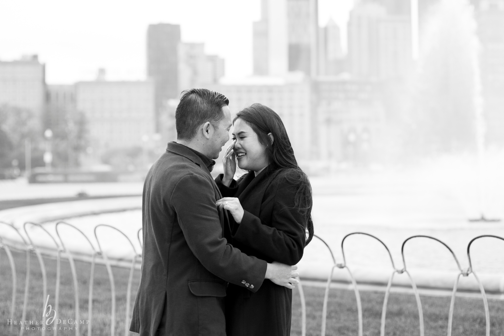 Proposal photography downtown chicago