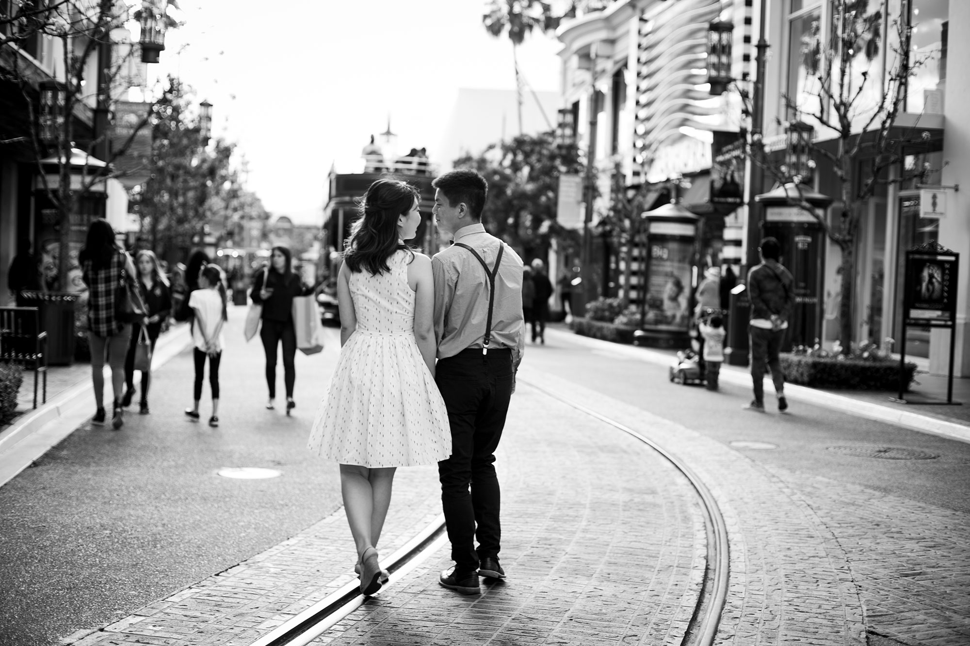 Los Angeles Engagement Photos at the Grove