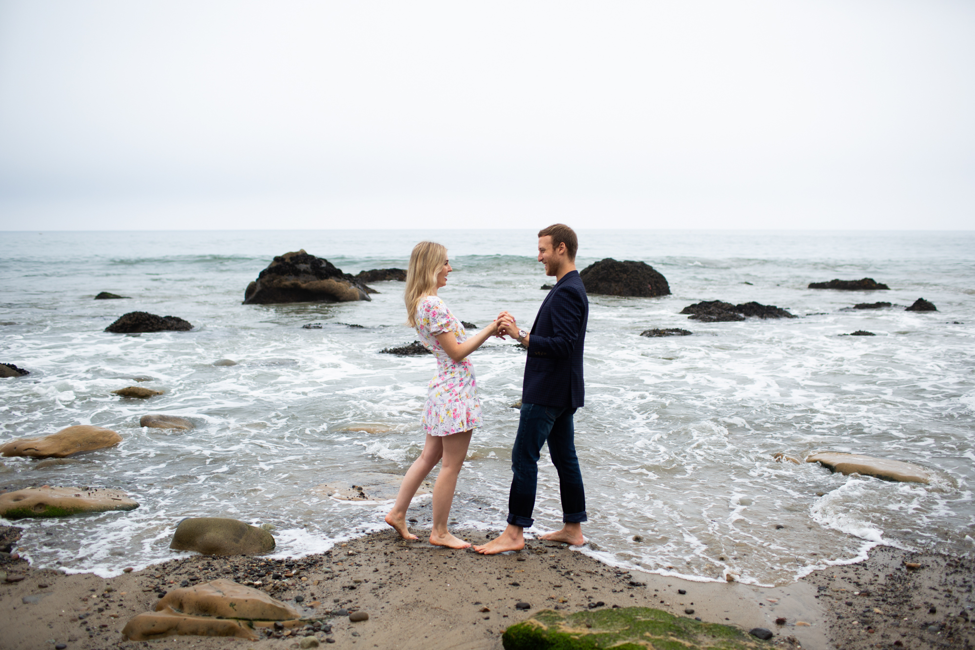 wedding proposal photography session in Malibu