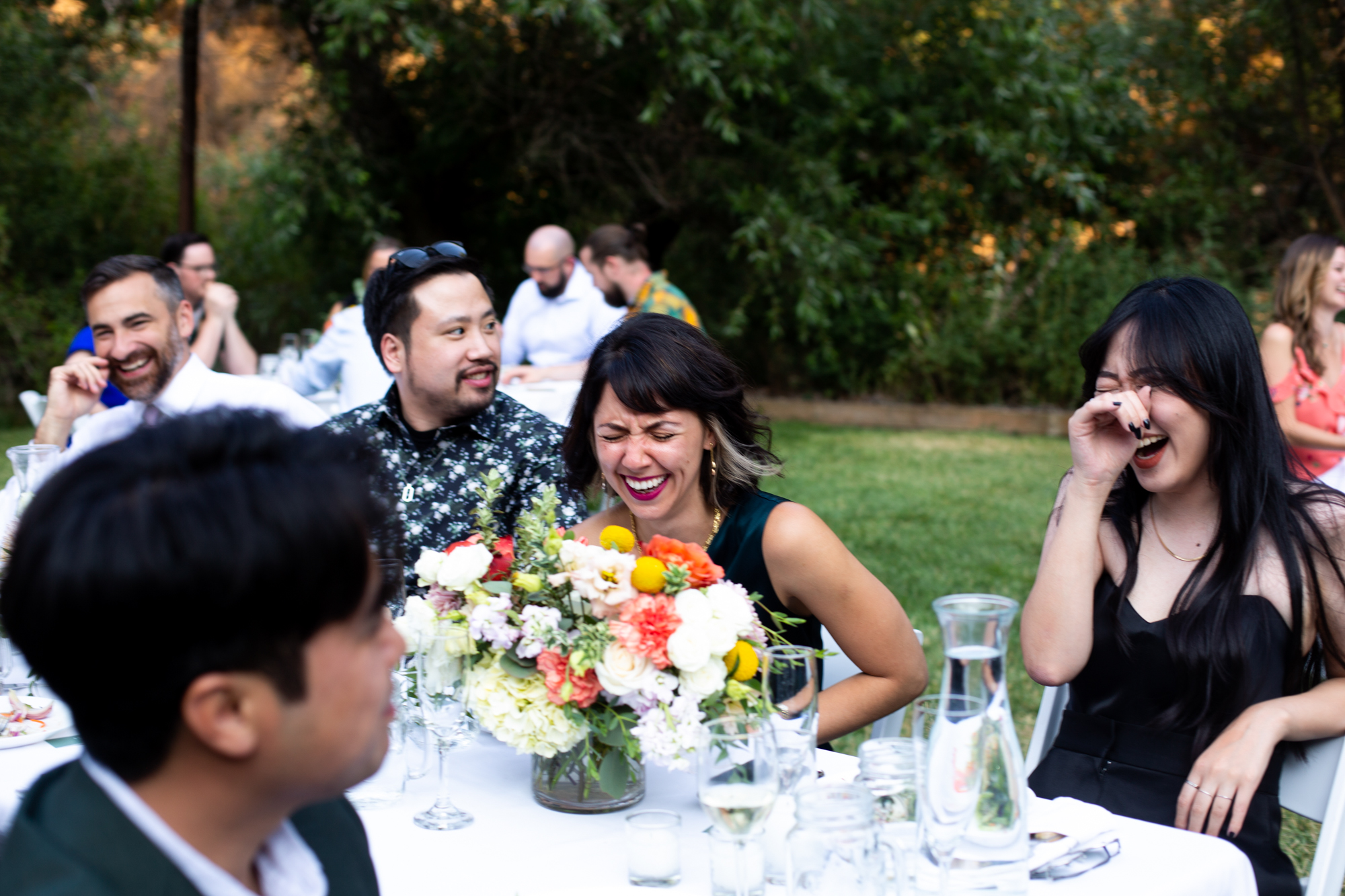 laugh during wedding toast
