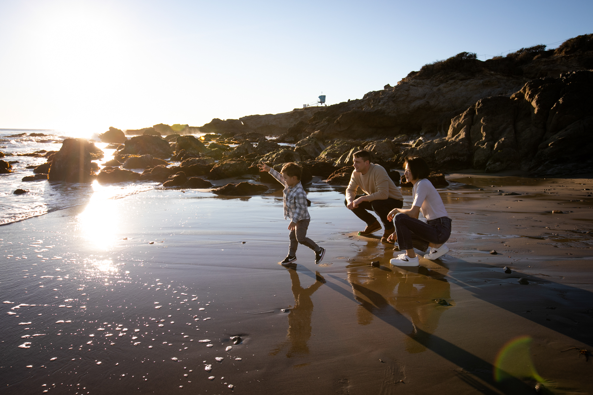 family session at leo carrillo state beach