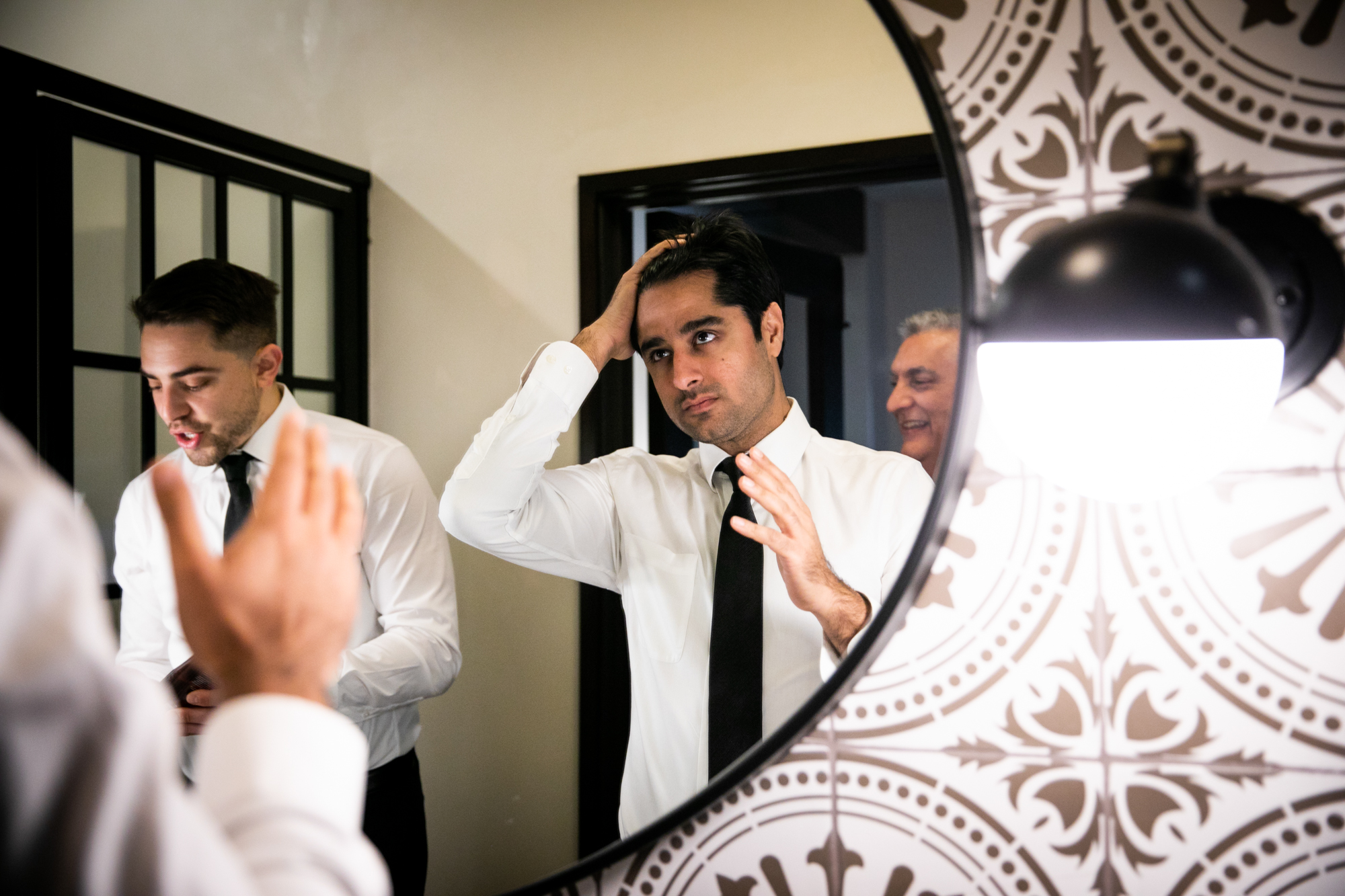 groom gets ready los angeles wedding