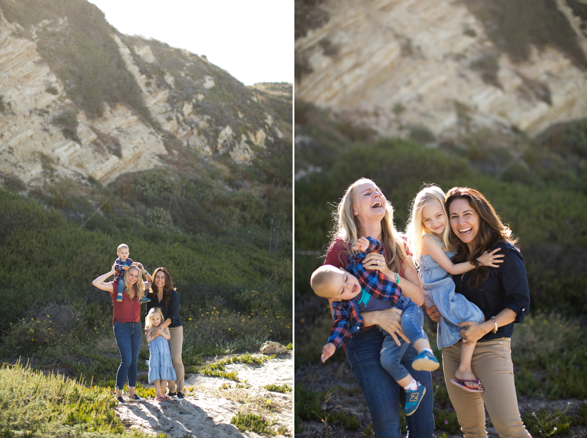 same sex family photography in Malibu